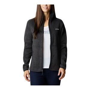 New Columbia Women's Sweater Weather Full Zip Sweater Jacket Gray Medium